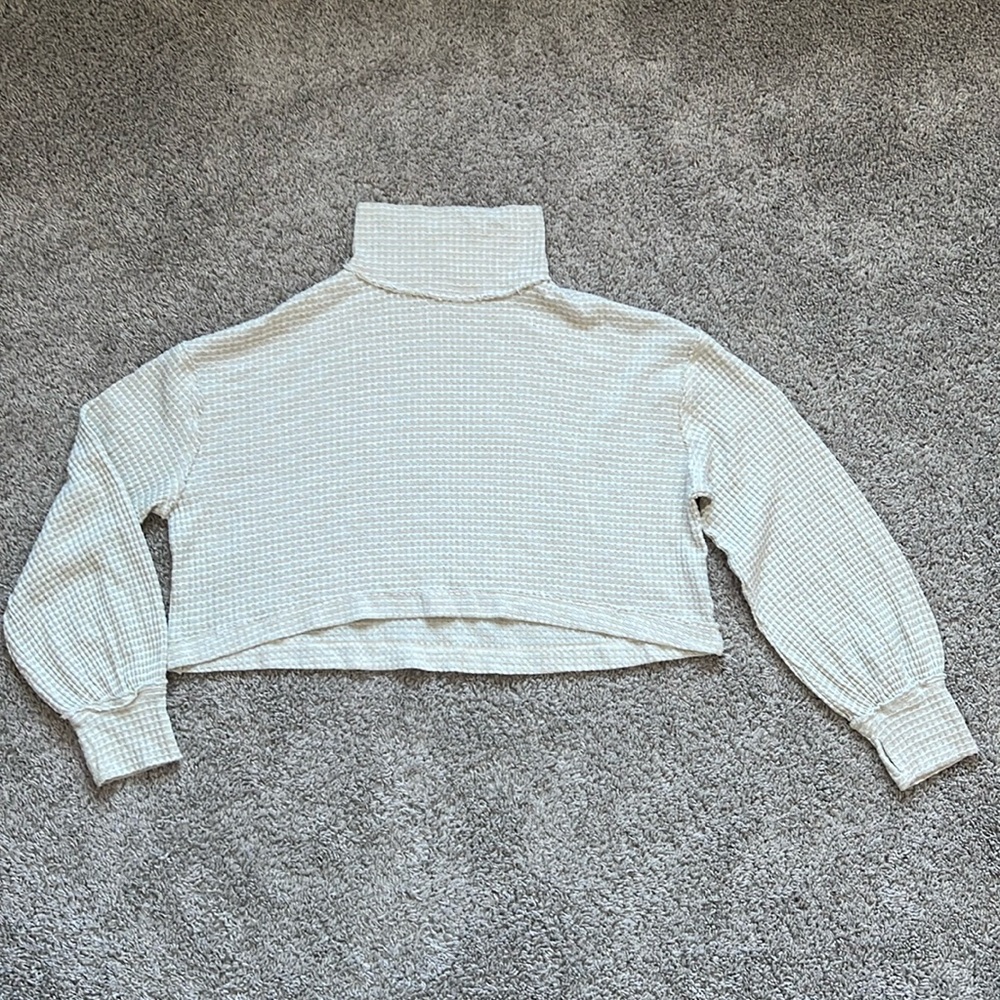 Free People Waffle Knit Turtle Neck